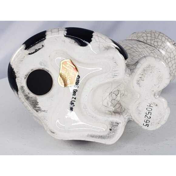 Vintage Geo Z. Lefton Calico Cat Figurine 1985 Number H05295 Crackle Glaze - Picture 6 of 8